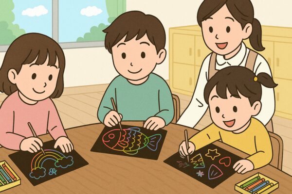 スクラッチ技法で遊ぼう|やり方紹介