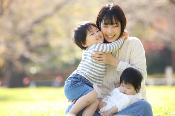 親子の笑顔